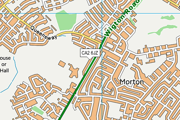 CA2 6JZ map - OS VectorMap District (Ordnance Survey)