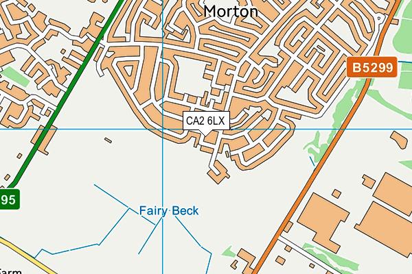 CA2 6LX map - OS VectorMap District (Ordnance Survey)