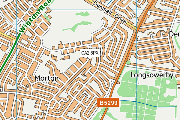 CA2 6PX map - OS VectorMap District (Ordnance Survey)
