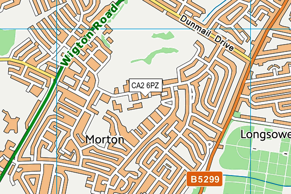 CA2 6PZ map - OS VectorMap District (Ordnance Survey)