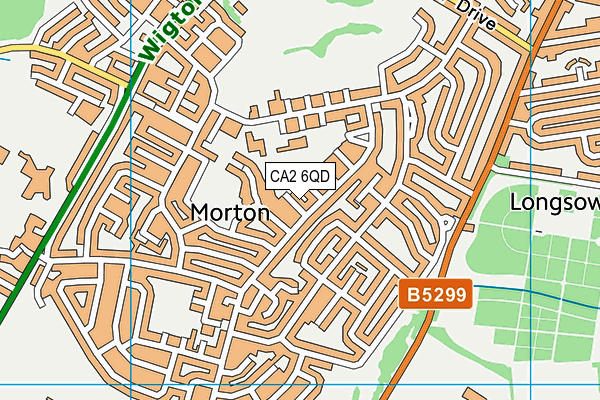 CA2 6QD map - OS VectorMap District (Ordnance Survey)