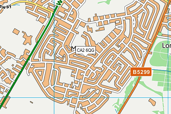 CA2 6QG map - OS VectorMap District (Ordnance Survey)