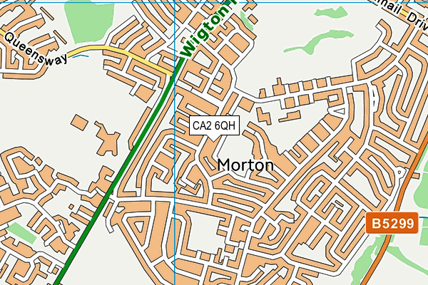 CA2 6QH map - OS VectorMap District (Ordnance Survey)