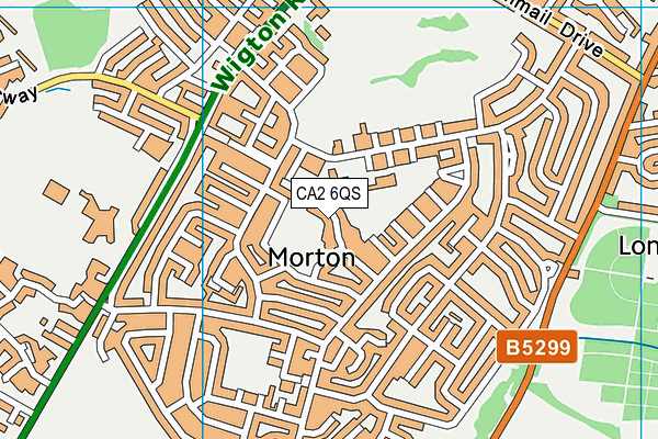 CA2 6QS map - OS VectorMap District (Ordnance Survey)