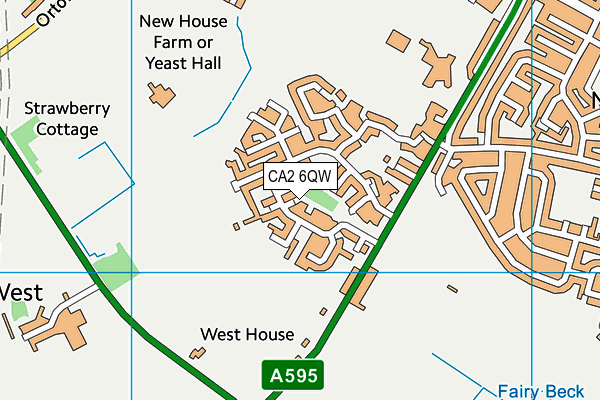 CA2 6QW map - OS VectorMap District (Ordnance Survey)
