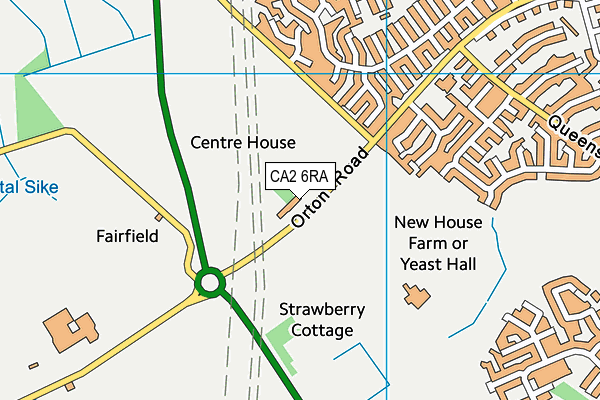 CA2 6RA map - OS VectorMap District (Ordnance Survey)