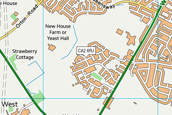 CA2 6RJ map - OS VectorMap District (Ordnance Survey)