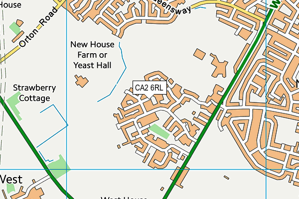 CA2 6RL map - OS VectorMap District (Ordnance Survey)