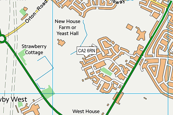 CA2 6RN map - OS VectorMap District (Ordnance Survey)