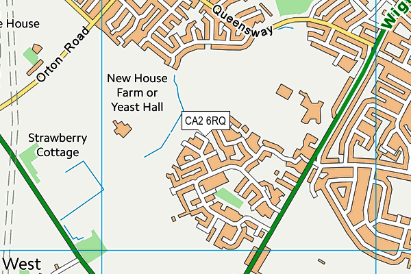 CA2 6RQ map - OS VectorMap District (Ordnance Survey)