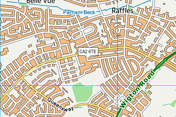 CA2 6TE map - OS VectorMap District (Ordnance Survey)