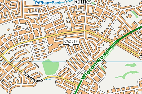 CA2 6TF map - OS VectorMap District (Ordnance Survey)