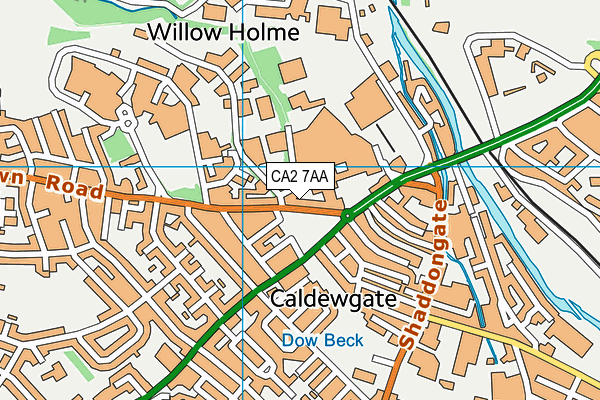 CA2 7AA map - OS VectorMap District (Ordnance Survey)