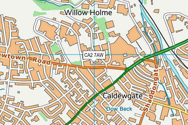 CA2 7AW map - OS VectorMap District (Ordnance Survey)