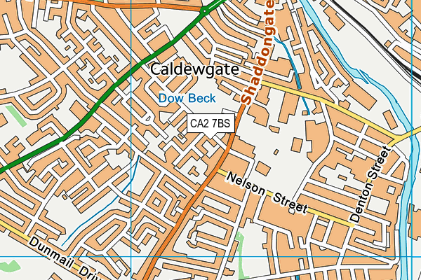 CA2 7BS map - OS VectorMap District (Ordnance Survey)