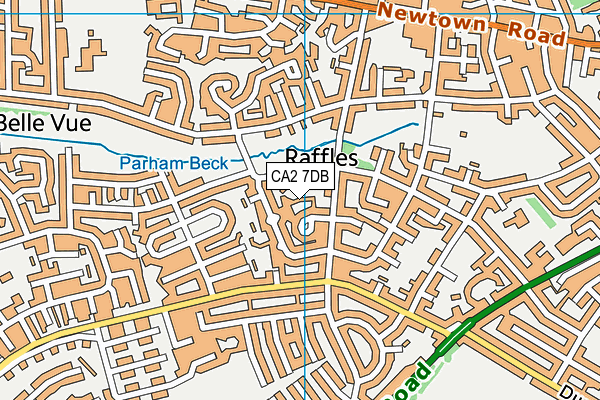 CA2 7DB map - OS VectorMap District (Ordnance Survey)