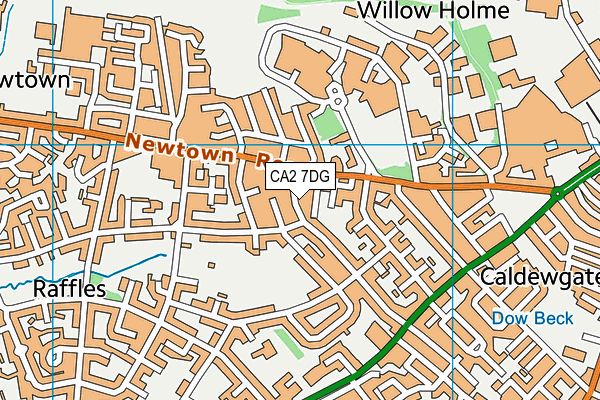 CA2 7DG map - OS VectorMap District (Ordnance Survey)