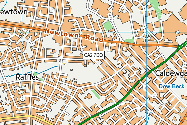CA2 7DQ map - OS VectorMap District (Ordnance Survey)