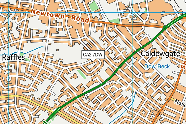CA2 7DW map - OS VectorMap District (Ordnance Survey)