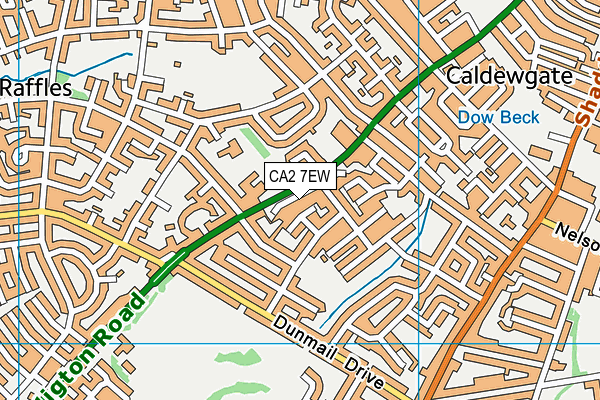 CA2 7EW map - OS VectorMap District (Ordnance Survey)