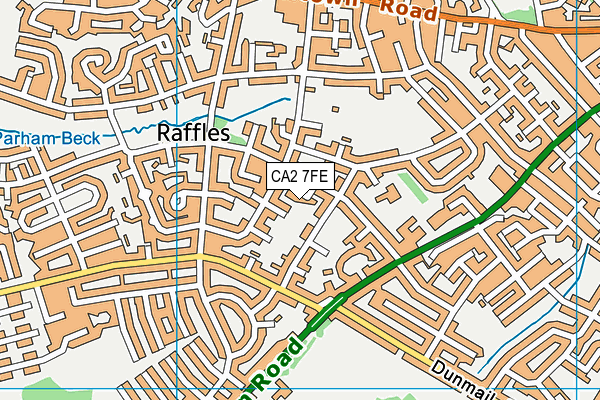 CA2 7FE map - OS VectorMap District (Ordnance Survey)