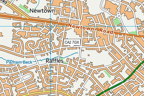 CA2 7GX map - OS VectorMap District (Ordnance Survey)