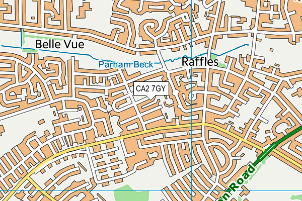 CA2 7GY map - OS VectorMap District (Ordnance Survey)