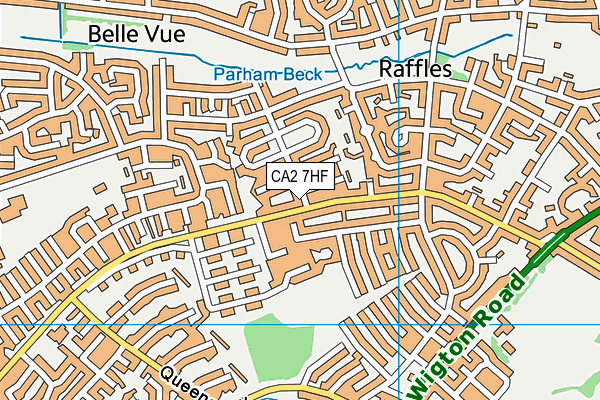 CA2 7HF map - OS VectorMap District (Ordnance Survey)