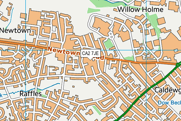 CA2 7JE map - OS VectorMap District (Ordnance Survey)