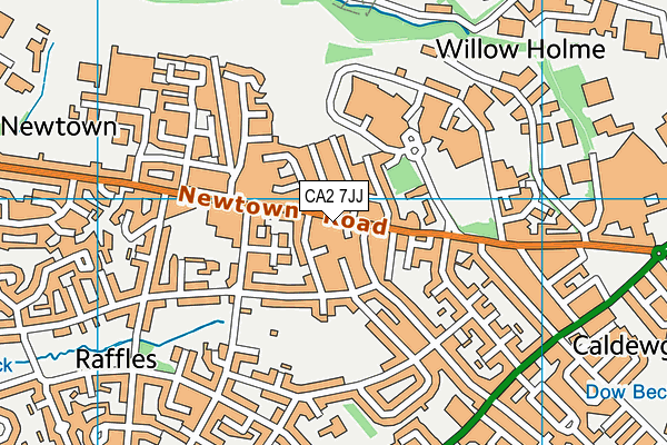 CA2 7JJ map - OS VectorMap District (Ordnance Survey)