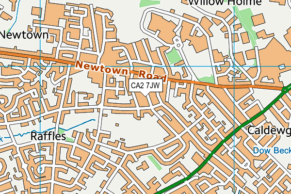CA2 7JW map - OS VectorMap District (Ordnance Survey)
