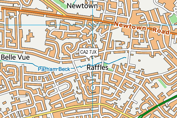 CA2 7JX map - OS VectorMap District (Ordnance Survey)