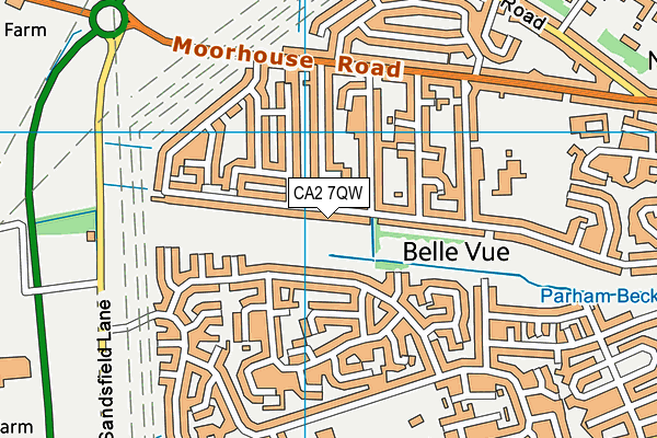 CA2 7QW map - OS VectorMap District (Ordnance Survey)