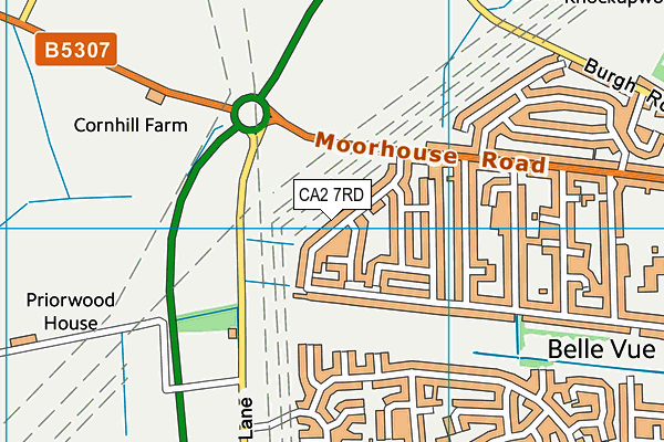 CA2 7RD map - OS VectorMap District (Ordnance Survey)