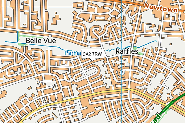 CA2 7RW map - OS VectorMap District (Ordnance Survey)
