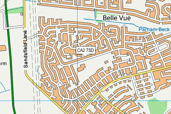 Yewdale Primary School map (CA2 7SD) - OS VectorMap District (Ordnance Survey)