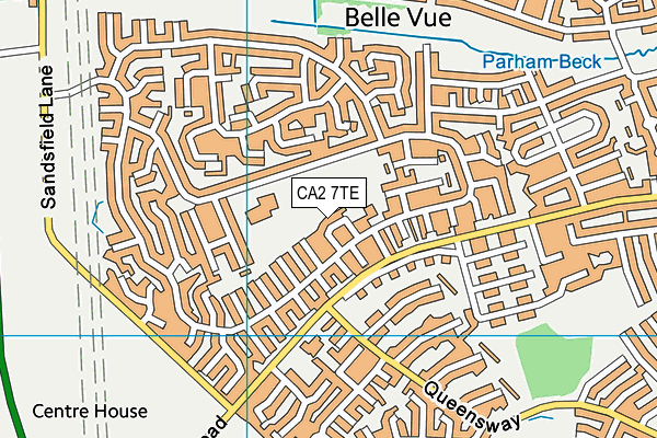 CA2 7TE map - OS VectorMap District (Ordnance Survey)
