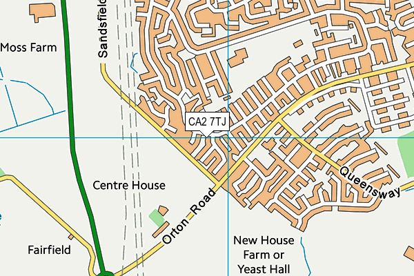 CA2 7TJ map - OS VectorMap District (Ordnance Survey)