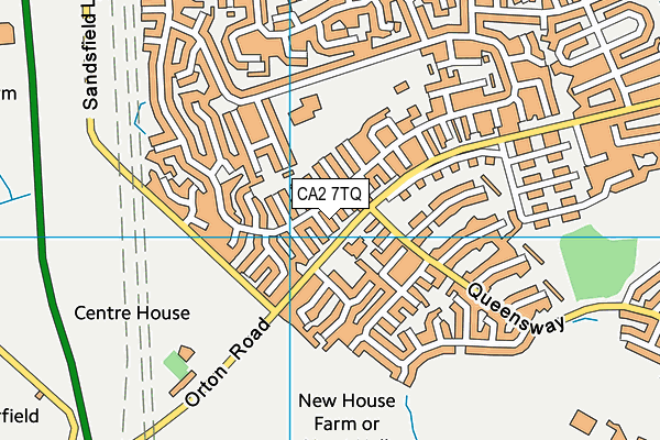 CA2 7TQ map - OS VectorMap District (Ordnance Survey)