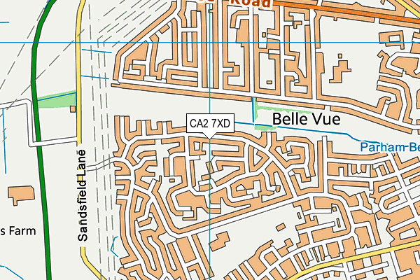 CA2 7XD map - OS VectorMap District (Ordnance Survey)