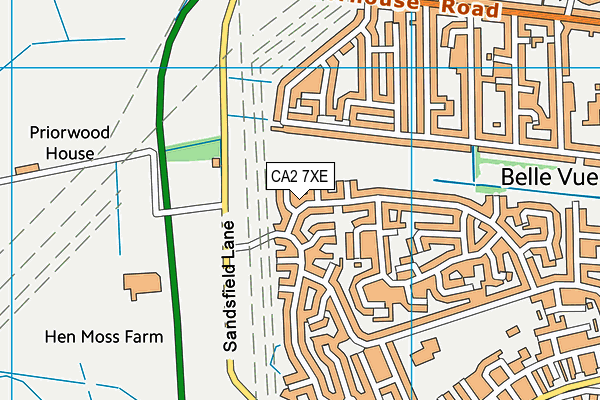 CA2 7XE map - OS VectorMap District (Ordnance Survey)
