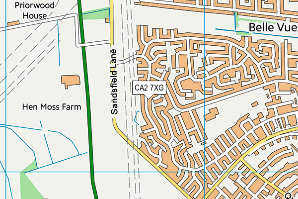 CA2 7XG map - OS VectorMap District (Ordnance Survey)