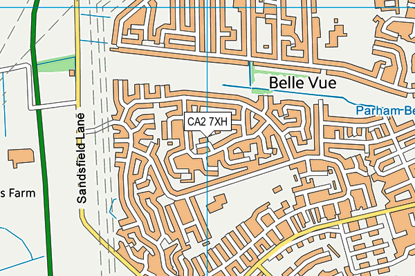 CA2 7XH map - OS VectorMap District (Ordnance Survey)
