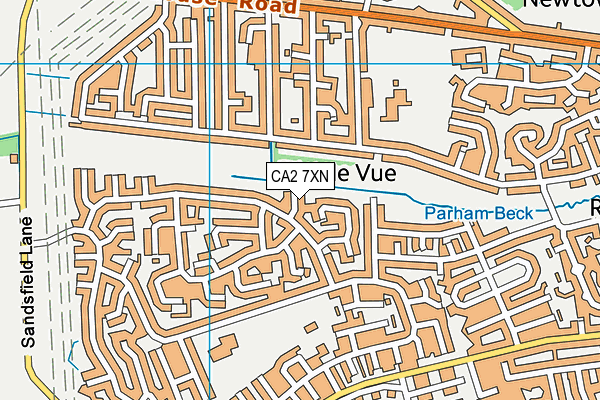 CA2 7XN map - OS VectorMap District (Ordnance Survey)