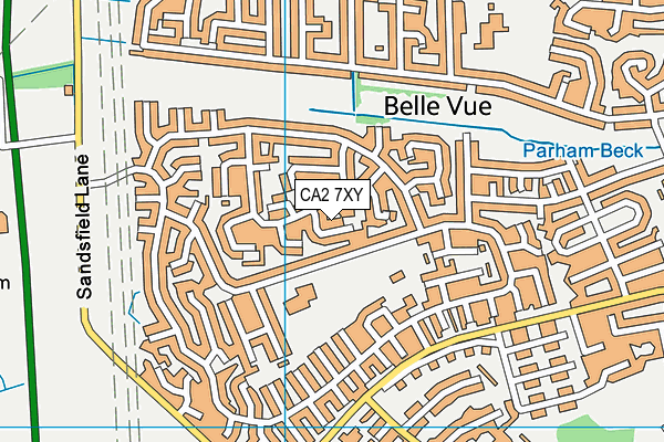 CA2 7XY map - OS VectorMap District (Ordnance Survey)