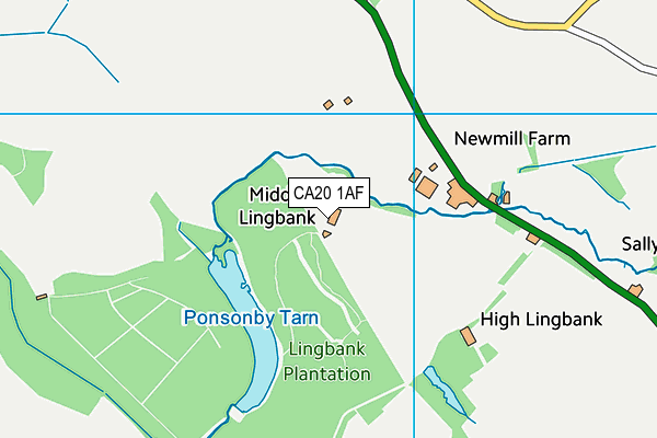 CA20 1AF map - OS VectorMap District (Ordnance Survey)