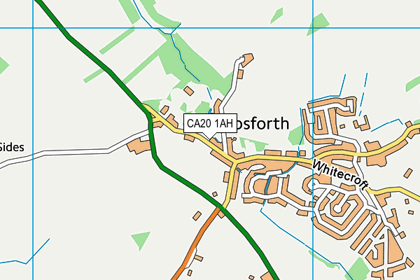 Gosforth Playing Field map (CA20 1AH) - OS VectorMap District (Ordnance Survey)