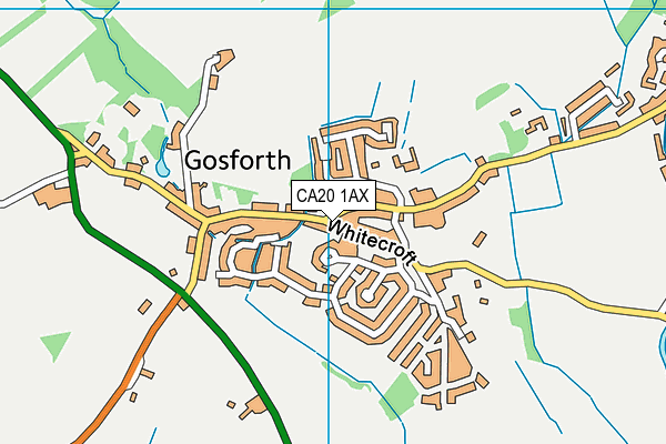 CA20 1AX map - OS VectorMap District (Ordnance Survey)