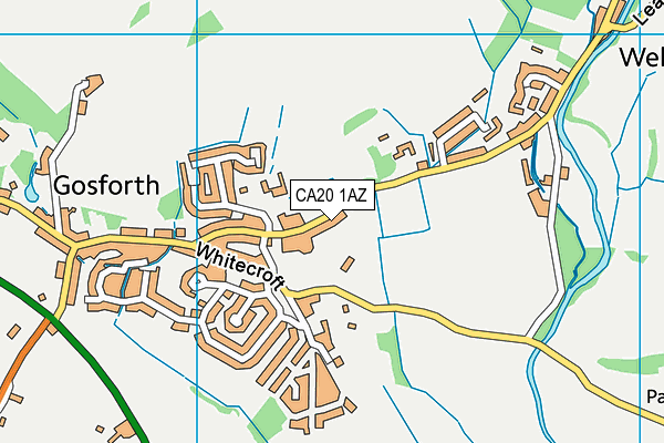 Gosforth CofE Primary School map (CA20 1AZ) - OS VectorMap District (Ordnance Survey)