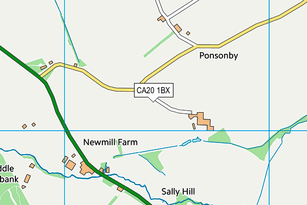 CA20 1BX map - OS VectorMap District (Ordnance Survey)